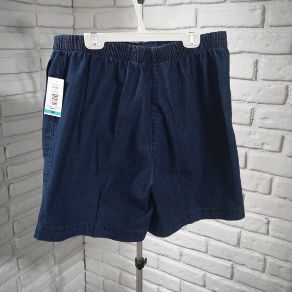 NWT Alia Petite Ladies Size 16P Elastic Waist Jean Shorts - Picture 2 of 9